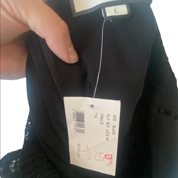 NWT Black Lace Midi Dress by Alexis, size large - Picture 6 of 6